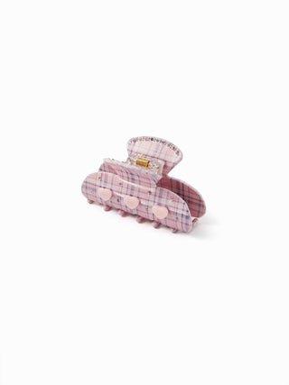 HEART GINGHAM HAIR CLAW