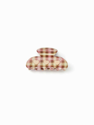 HEART GINGHAM HAIR CLAW