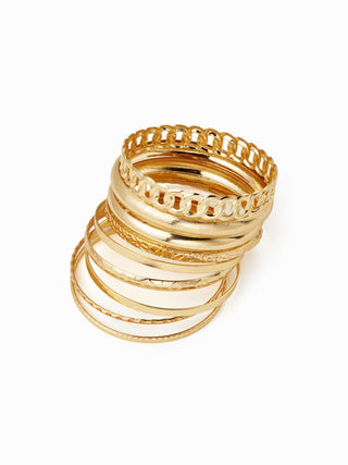 10PCS TEXTURED BRACELET SET