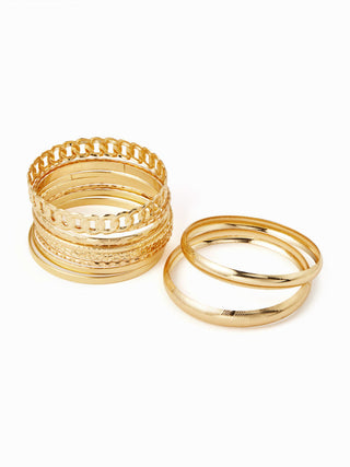 10PCS TEXTURED BRACELET SET