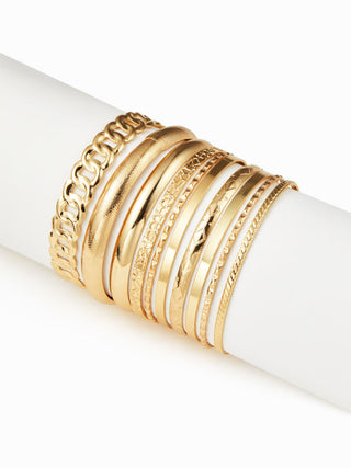 10PCS TEXTURED BRACELET SET