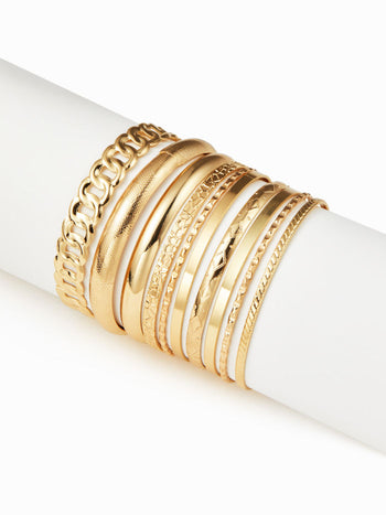 10PCS TEXTURED BRACELET SET