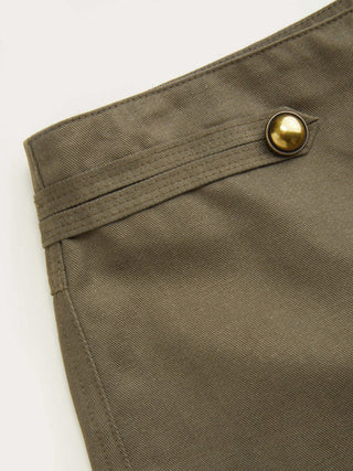Cotton-blend Low Rise Metal Detail Shorts