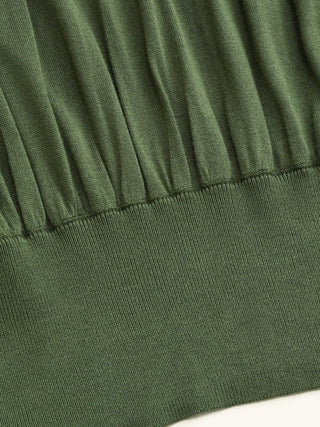 Knit High Stretch Ruched Draped Vest