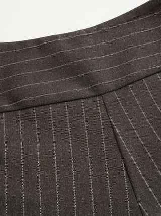 Low Rise Striped Wide Leg Trousers