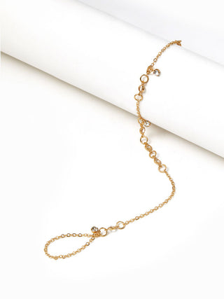 RHINESTONE HAND CHAIN BRACELET
