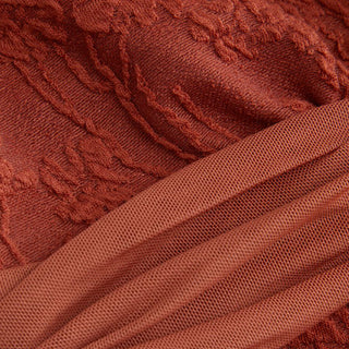 Floral Jacquard Lace Halter Neckline Ring Detail Tank Top