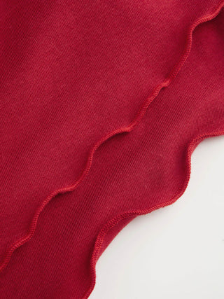 Cotton-blend Scoop Neckline Rosette Ruffle Asymmetrical Hem Cami Top