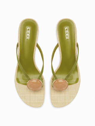 GEMSTONE DECOR FLIP-FLOP SANDALS