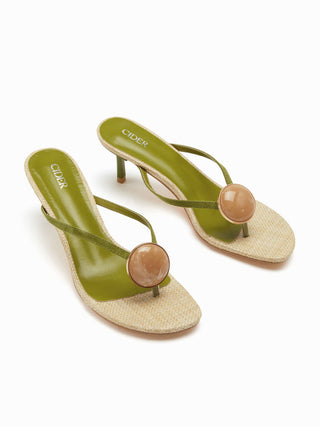 GEMSTONE DECOR FLIP-FLOP SANDALS