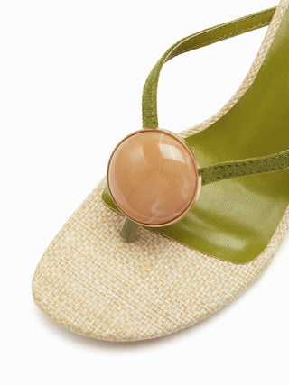 GEMSTONE DECOR FLIP-FLOP SANDALS