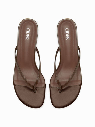 FLIP-FLOP KITTEN HEEL SANDALS
