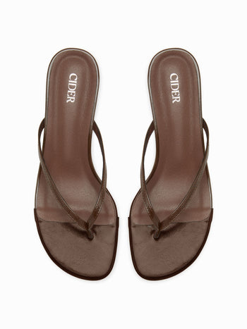 FLIP-FLOP KITTEN HEEL SANDALS