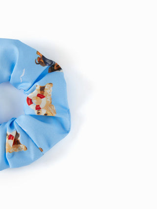 2PCS DOG & SHELL GRAPHIC SCRUNCHIE SET