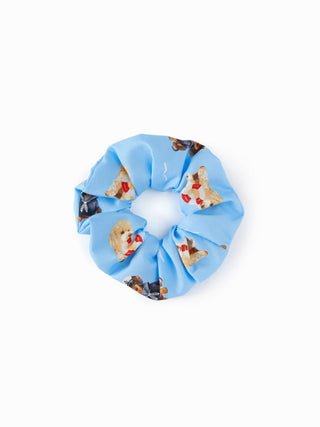 2PCS DOG & SHELL GRAPHIC SCRUNCHIE SET