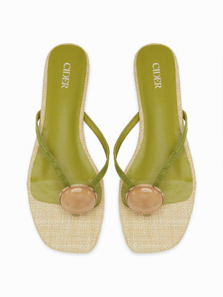 GEMSTONE DECOR FLIP-FLOP SLIPPERS