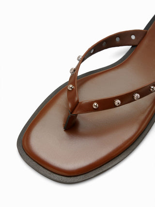 STUDDED FLIP-FLOP SLIPPERS