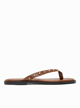 STUDDED FLIP-FLOP SLIPPERS