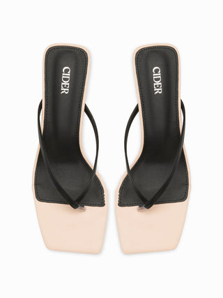 FLIP-FLOP KITTEN HEEL SANDALS