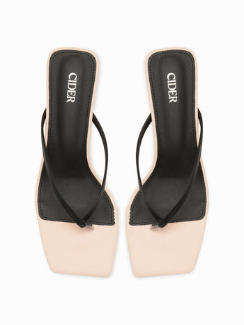 FLIP-FLOP KITTEN HEEL SANDALS