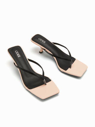 FLIP-FLOP KITTEN HEEL SANDALS