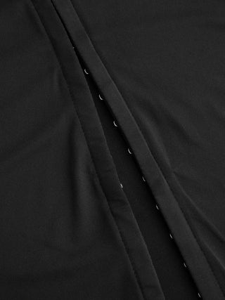 High Neck Asymmetrical Cut Out Split A-line Maxi Dress
