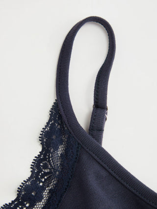 Bunny Graphic Sweetheart Neck Embroidery Lace Trim Bowknot Cami Top