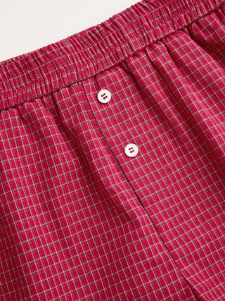 Cotton Gingham Square Neck Lace Trim Cami Top & Mid Rise Shorts Loungewear Set