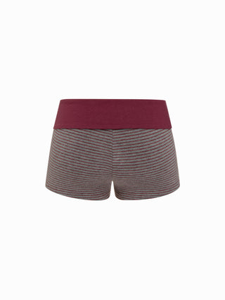 Cotton-blend Star Graphic Tee & Mid Rise Striped Shorts Loungewear Set