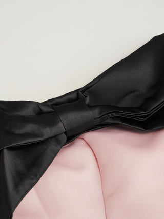 Woven Sculptural Bowknot Flared Bandeau Midi Dress For Date Wedding