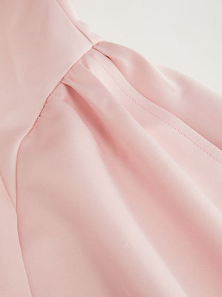 Woven Sculptural Bowknot Flared Bandeau Midi Dress For Date Wedding
