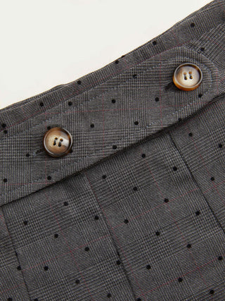 Jacquard Low Rise Polka Dot Pleated Mini Skort