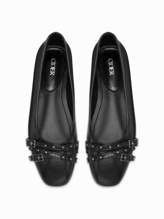DOUBLE BUCKLE  FLATS