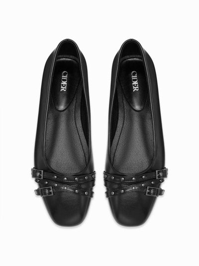 DOUBLE BUCKLE  FLATS