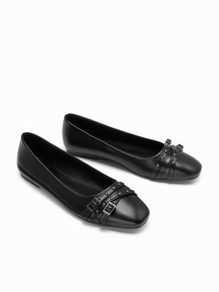 DOUBLE BUCKLE  FLATS