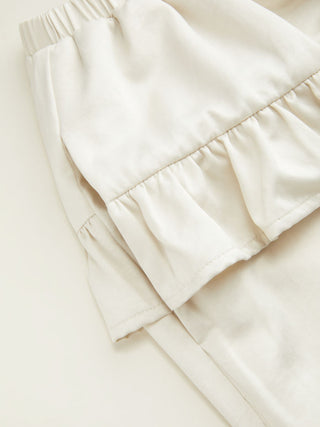 Mid Rise Layered Ruffled Jogger Trousers
