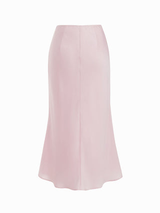 Satin Dolman Sleeve Top & Mid Rise Mermaid Maxi Skirt Set
