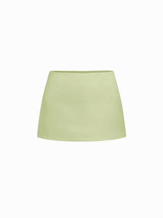 Satin Low Rise A-line Mini Skort