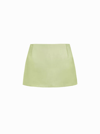 Satin Low Rise A-line Mini Skort