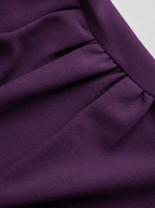 Round Neckline Ruched Maxi Dress