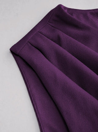 Round Neckline Ruched Maxi Dress