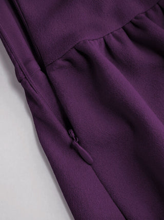 Round Neckline Ruched Maxi Dress