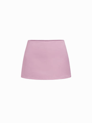 Satin Low Rise A-line Mini Skort