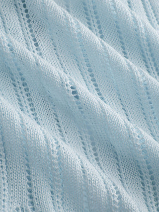 Knit Textured V-neck Bell Sleeve Cardigan