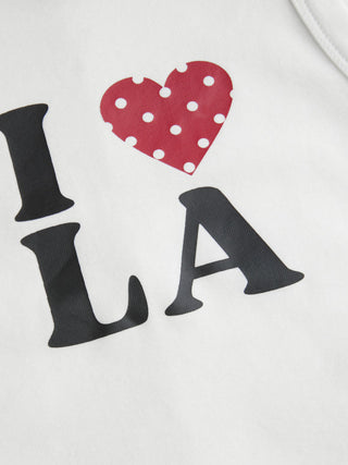 Cotton-blend I LOVE LA Graphic Crop Tank Top