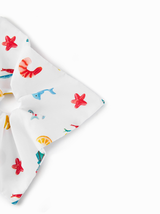 2PCS DOG & SHELL GRAPHIC SCRUNCHIE SET