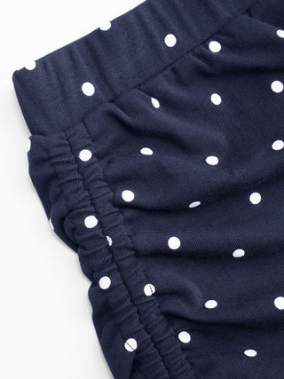 Polka Dot Drawstring Crop Cami Top & Low Rise Drawstring Micro Shorts Set
