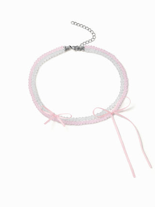 BOWKNOT BEADED LAYERED NECKLACE