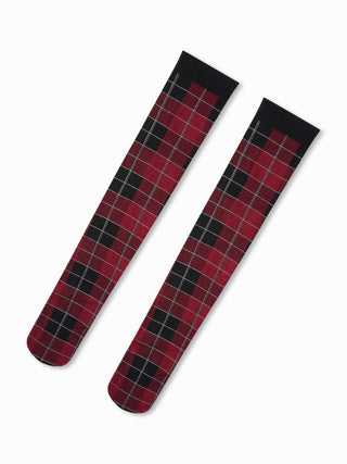 PLAID OVER THE KNEE SOCKS