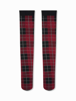 PLAID OVER THE KNEE SOCKS